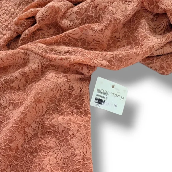 NWT Free People Emily Savannah Red Off-Shoulder Crop Top, Sz L - Picture 7 of 13